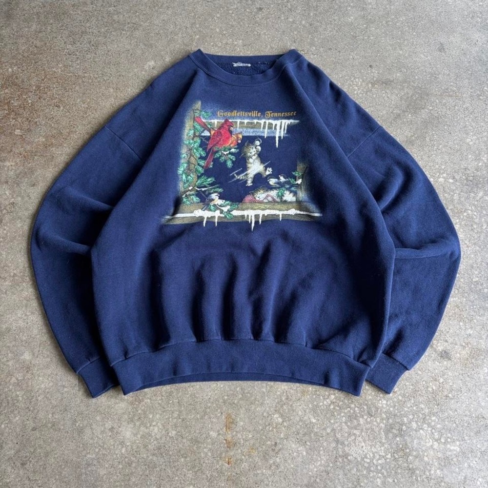 90s goodlettsville tennessee animal graphic crewneck‎